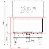 Wkład kominkowy powietrzny
BeF Royal V 10 C