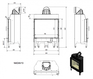 wkład kominkowy NADIA 13