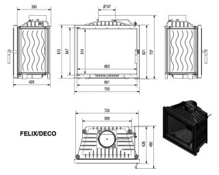 wkład kominkowy FELIX DECO 16