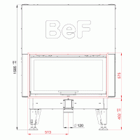 Wkład kominkowy powietrzny
BeF Therm V10