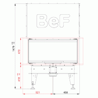 Wkład kominkowy powietrzny
BeF Therm V8 C