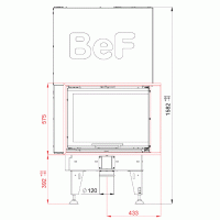 Wkład kominkowy powietrzny
BeF Therm V8 CP/CL